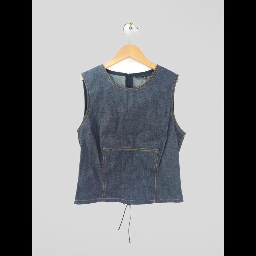 SS2000 GUCCI x TOM FORD Women's Sz IT 42 US 8 Denim Sleeveless Tank Top